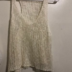 Cream crochet top